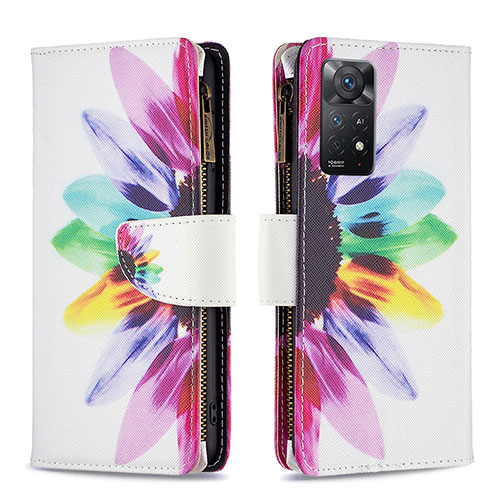 Leather Case Stands Fashionable Pattern Flip Cover Holder B04F for Xiaomi Redmi Note 11 Pro 5G Mixed