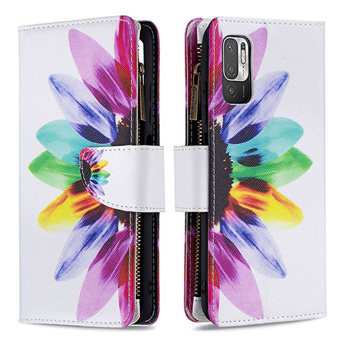 Leather Case Stands Fashionable Pattern Flip Cover Holder B04F for Xiaomi Redmi Note 11 SE 5G Mixed