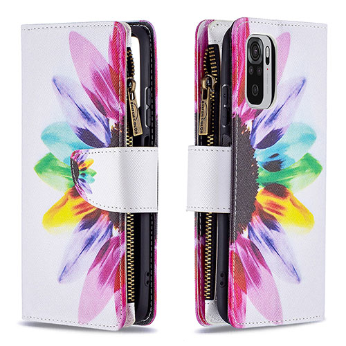 Leather Case Stands Fashionable Pattern Flip Cover Holder B04F for Xiaomi Redmi Note 11 SE India 4G Mixed