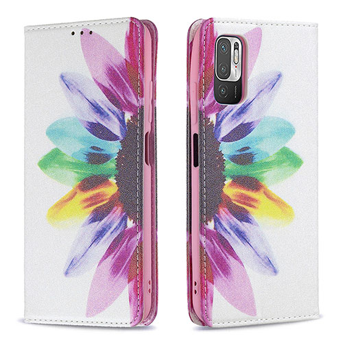 Leather Case Stands Fashionable Pattern Flip Cover Holder B05F for Xiaomi POCO M3 Pro 5G Mixed