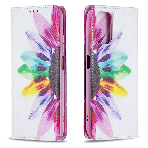 Leather Case Stands Fashionable Pattern Flip Cover Holder B05F for Xiaomi Poco M5S Mixed