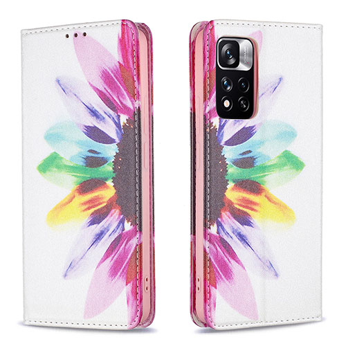 Leather Case Stands Fashionable Pattern Flip Cover Holder B05F for Xiaomi Poco X4 NFC Mixed