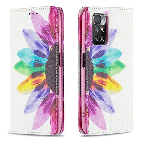 Leather Case Stands Fashionable Pattern Flip Cover Holder B05F for Xiaomi Redmi Note 11 4G (2021) Mixed