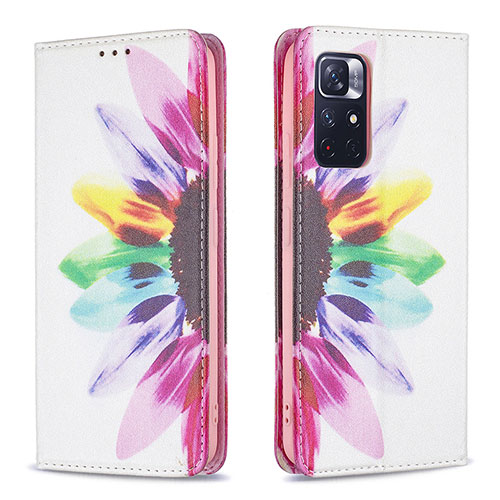 Leather Case Stands Fashionable Pattern Flip Cover Holder B05F for Xiaomi Redmi Note 11 5G Mixed