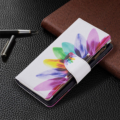 Leather Case Stands Fashionable Pattern Flip Cover Holder BF3 for Xiaomi Redmi Note 10 Pro 4G Mixed