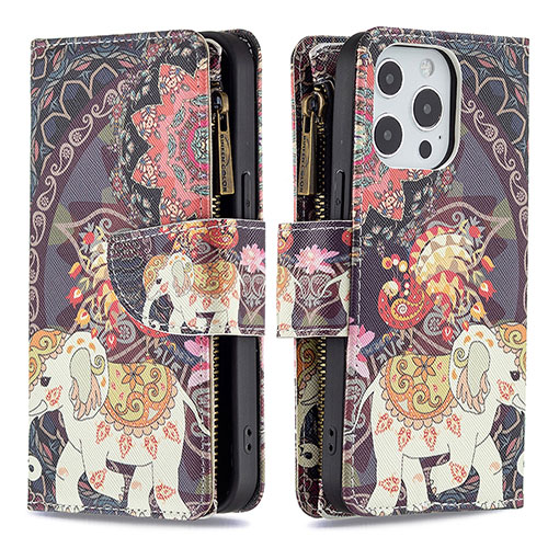 Leather Case Stands Fashionable Pattern Flip Cover Holder for Apple iPhone 13 Pro Max Mixed