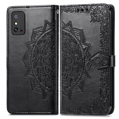 Leather Case Stands Fashionable Pattern Flip Cover Holder for Huawei Honor X10 Max 5G Black