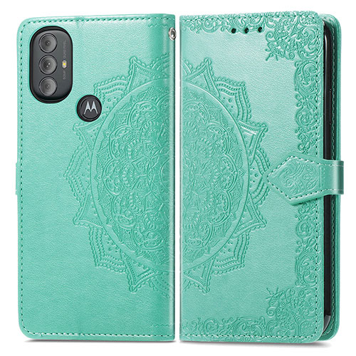 Leather Case Stands Fashionable Pattern Flip Cover Holder for Motorola Moto G Play Gen 2 Green