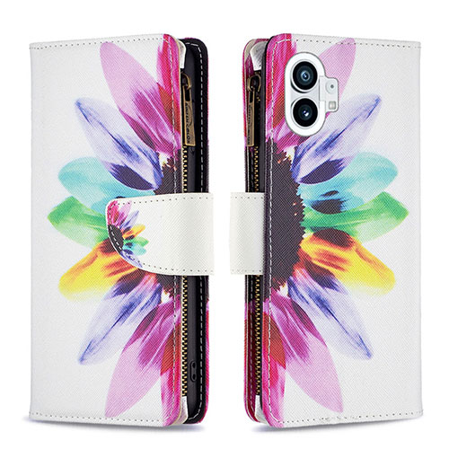 Leather Case Stands Fashionable Pattern Flip Cover Holder for Nothing Phone 1 Colorful