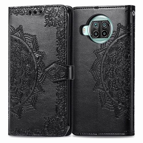 Leather Case Stands Fashionable Pattern Flip Cover Holder for Xiaomi Mi 10i 5G Black