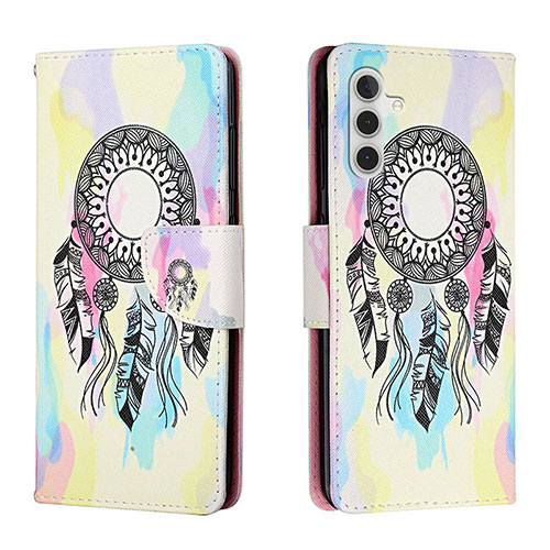 Leather Case Stands Fashionable Pattern Flip Cover Holder H01X for Samsung Galaxy A13 5G Colorful