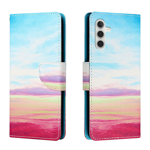 Leather Case Stands Fashionable Pattern Flip Cover Holder H02X for Samsung Galaxy A04s Colorful