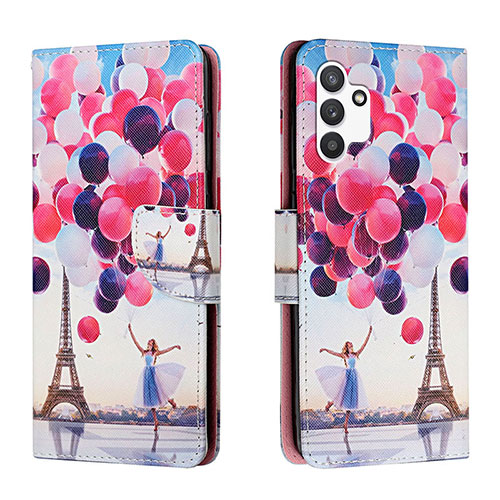 Leather Case Stands Fashionable Pattern Flip Cover Holder H02X for Samsung Galaxy A13 4G Mixed