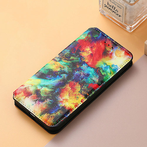 Leather Case Stands Fashionable Pattern Flip Cover Holder S06D for Huawei Nova Y70 Mixed