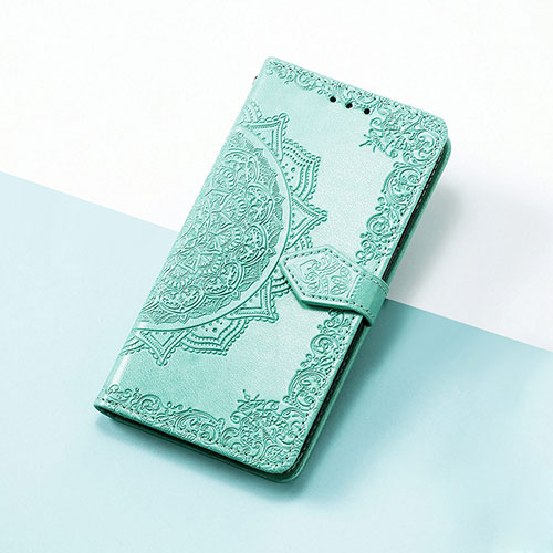 Leather Case Stands Fashionable Pattern Flip Cover Holder S07D for Asus ROG Phone 7 Pro Green