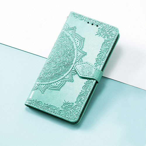 Leather Case Stands Fashionable Pattern Flip Cover Holder S07D for Huawei Honor Magic3 5G Green