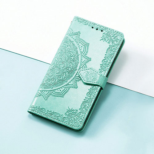 Leather Case Stands Fashionable Pattern Flip Cover Holder S07D for Huawei Nova 10 Green