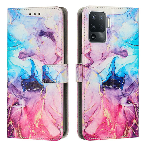 Leather Case Stands Fashionable Pattern Flip Cover Holder Y01X for Oppo A94 4G Mixed