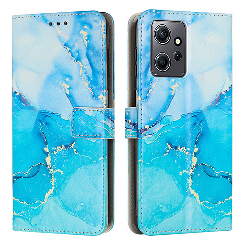 Leather Case Stands Fashionable Pattern Flip Cover Holder Y01X for Xiaomi Redmi Note 12 4G Blue