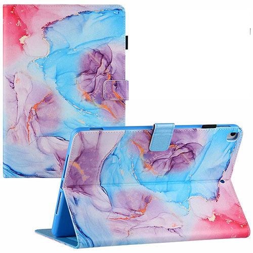 Leather Case Stands Fashionable Pattern Flip Cover Holder Y02B for Apple iPad 10.2 (2019) Sky Blue