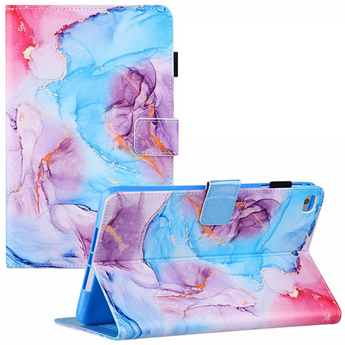 Leather Case Stands Fashionable Pattern Flip Cover Holder Y02B for Apple iPad Mini 4 Sky Blue