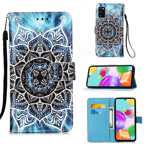 Leather Case Stands Fashionable Pattern Flip Cover Holder Y02B for Samsung Galaxy A41 Mixed