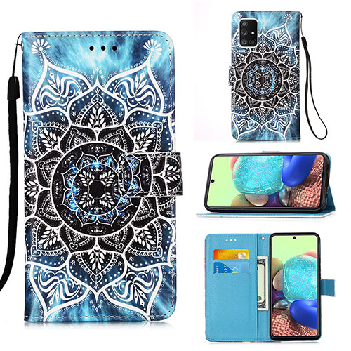 Leather Case Stands Fashionable Pattern Flip Cover Holder Y02B for Samsung Galaxy A71 5G Mixed