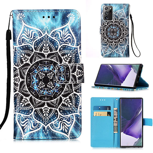 Leather Case Stands Fashionable Pattern Flip Cover Holder Y02B for Samsung Galaxy Note 20 Ultra 5G Mixed