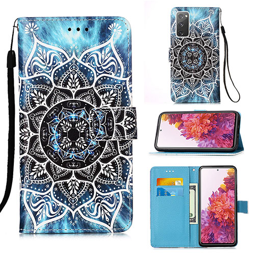 Leather Case Stands Fashionable Pattern Flip Cover Holder Y02B for Samsung Galaxy S20 FE 5G Mixed