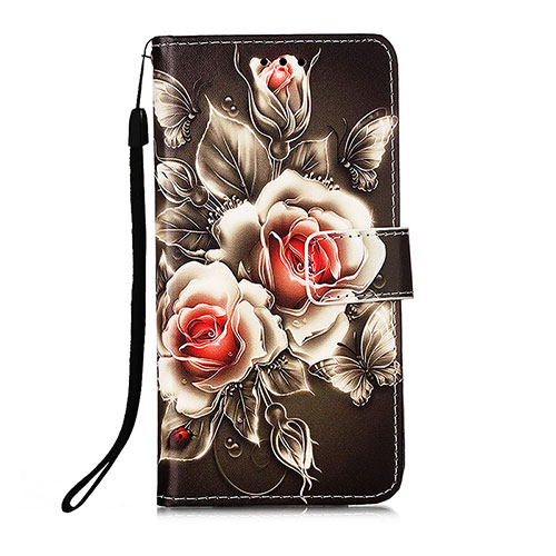 Leather Case Stands Fashionable Pattern Flip Cover Holder Y02B for Xiaomi Redmi Note 11E Pro 5G Red