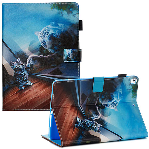 Leather Case Stands Fashionable Pattern Flip Cover Holder Y03B for Apple iPad 10.2 (2021) Mixed