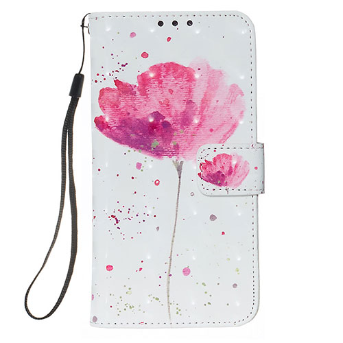 Leather Case Stands Fashionable Pattern Flip Cover Holder Y03B for Samsung Galaxy A01 SM-A015 Pink