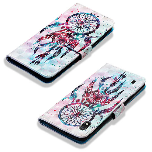 Leather Case Stands Fashionable Pattern Flip Cover Holder Y03B for Samsung Galaxy A10 Mixed