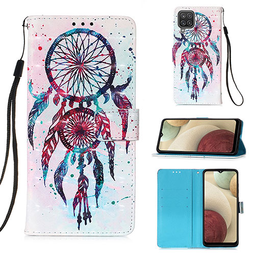 Leather Case Stands Fashionable Pattern Flip Cover Holder Y03B for Samsung Galaxy A12 5G Mixed