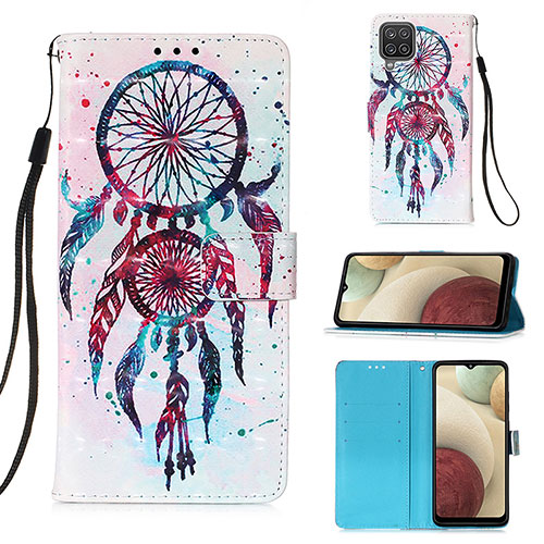 Leather Case Stands Fashionable Pattern Flip Cover Holder Y03B for Samsung Galaxy A12 Mixed