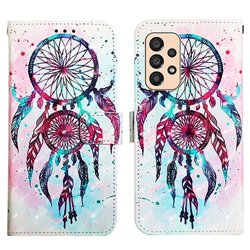 Leather Case Stands Fashionable Pattern Flip Cover Holder Y03B for Samsung Galaxy A33 5G Mixed