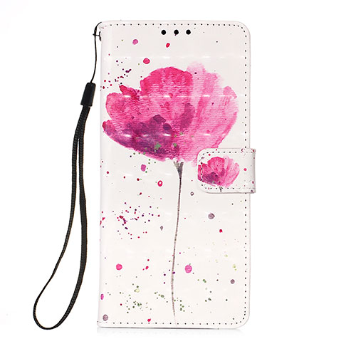 Leather Case Stands Fashionable Pattern Flip Cover Holder Y03B for Samsung Galaxy F02S SM-E025F Pink