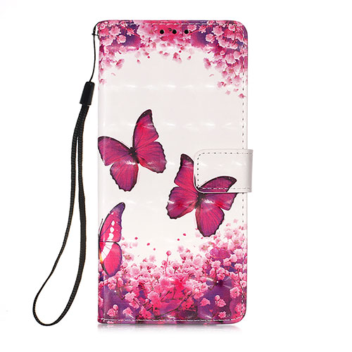 Leather Case Stands Fashionable Pattern Flip Cover Holder Y03B for Xiaomi Mi 11T 5G Hot Pink