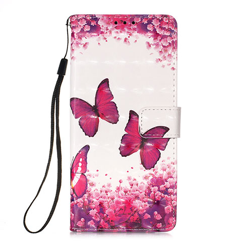 Leather Case Stands Fashionable Pattern Flip Cover Holder Y03B for Xiaomi Redmi Note 9 Pro Max Hot Pink