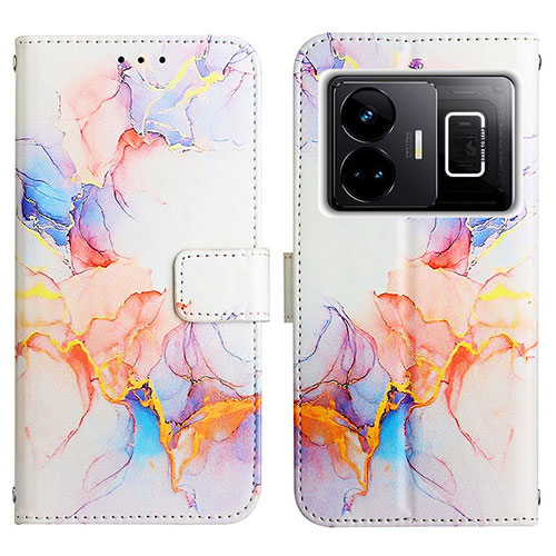 Leather Case Stands Fashionable Pattern Flip Cover Holder Y04B for Realme GT Neo5 240W 5G Blue