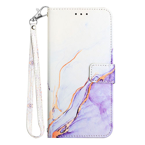 Leather Case Stands Fashionable Pattern Flip Cover Holder Y04B for Samsung Galaxy A04s Clove Purple