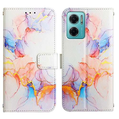 Leather Case Stands Fashionable Pattern Flip Cover Holder Y04B for Xiaomi Redmi 10 Prime Plus 5G Blue