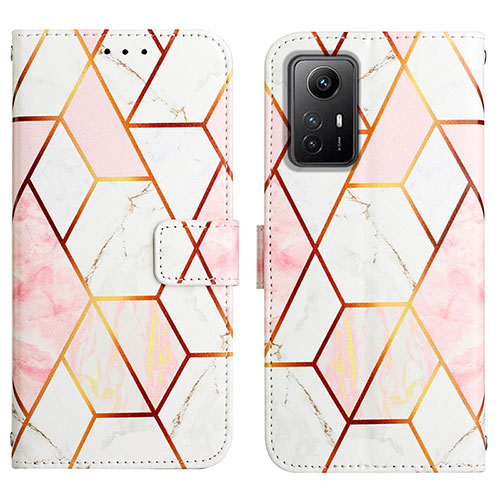 Leather Case Stands Fashionable Pattern Flip Cover Holder YB1 for Xiaomi Redmi Note 12S White