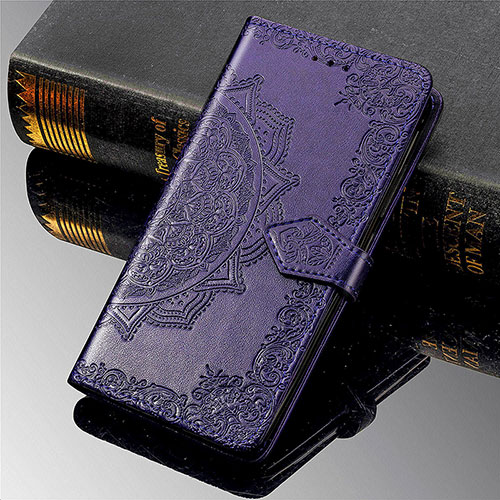 Leather Case Stands Fashionable Pattern Flip Cover L02 Holder for Xiaomi Mi 11 5G Purple