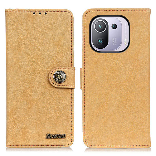 Leather Case Stands Flip Cover A01D Holder for Xiaomi Mi 11 Pro 5G Gold