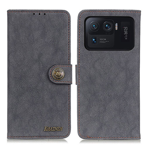 Leather Case Stands Flip Cover A01D Holder for Xiaomi Mi 11 Ultra 5G Black