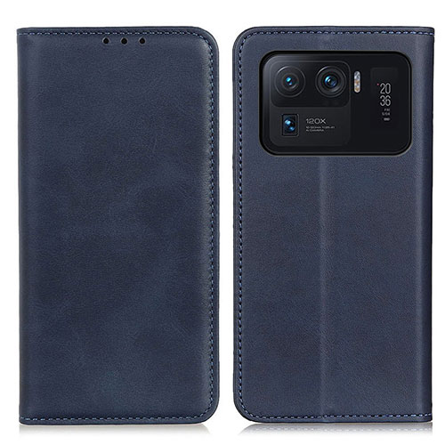 Leather Case Stands Flip Cover A02D Holder for Xiaomi Mi 11 Ultra 5G Blue