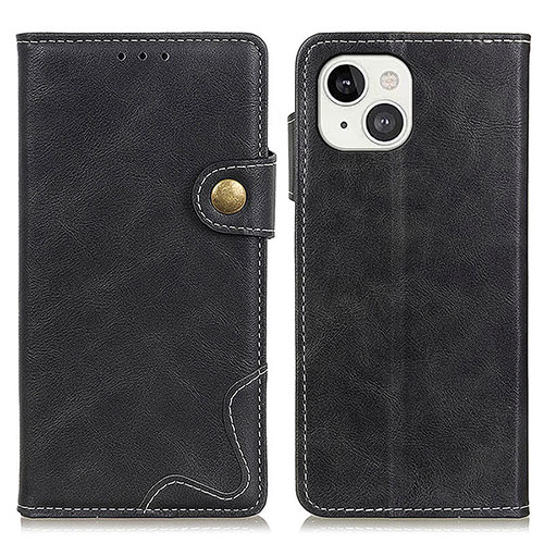 Leather Case Stands Flip Cover A06 Holder for Apple iPhone 13 Mini Black