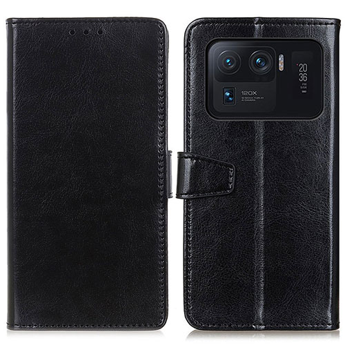 Leather Case Stands Flip Cover A06D Holder for Xiaomi Mi 11 Ultra 5G Black