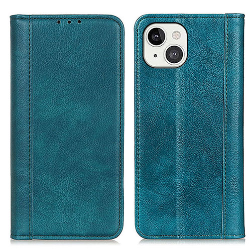 Leather Case Stands Flip Cover A08 Holder for Apple iPhone 15 Green